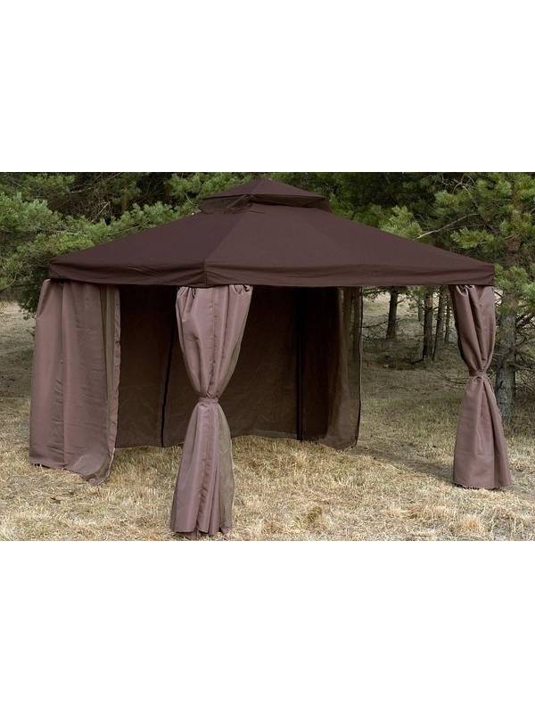 3x3м,09334, Газебо (шатер, беседка) LEGEND, каркас: алюминий, навес и боковые стенки: полиэстер с PVC-покрытием, цвет: темно-коричневый, бежевый;