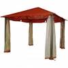 3x3 м, 09339, Газебо (шатер, беседка) SUN , каркас: алюминий, навес и боковые стенки: полиэстер с PVC-покрытием, цвет: темно-красный; с противомоскит