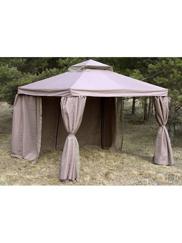 3x3м, 0933, Газебо (шатер, беседка) LEGEND, каркас: алюминий, навес и боковые стенки: полиэстер с PVC-покрытием, цвет: бежевый; с противомоскитной