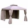 3x3м, 0933, Газебо (шатер, беседка) LEGEND, каркас: алюминий, навес и боковые стенки: полиэстер с PVC-покрытием, цвет: бежевый; с противомоскитной