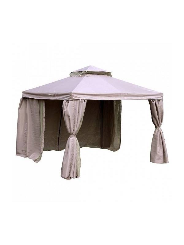 3x3м, 0933, Газебо (шатер, беседка) LEGEND, каркас: алюминий, навес и боковые стенки: полиэстер с PVC-покрытием, цвет: бежевый; с противомоскитной