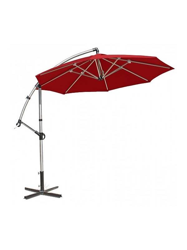11784, Зонтик от солнца CAPRI, D3m, алюминиевая стойка D60/48mm, 8 ребер: 15x22mm; ткань покрытия: полиэстер; цвет: красный.