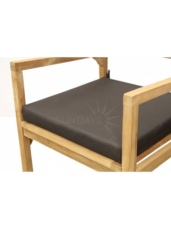 TIF-307/308/317 Комплект садовой мебели INDIA (1 диван, 2 кресла, 1 столик) Indoexim. Дерево: тик