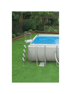 26362 Каркасный бассейн Ultra Frame 732х366х132см, Intex + песочный фильтр-насос 7900л\ч, лестница, тент, подстилка