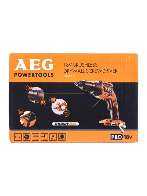 Шуруповерт по гипсокартону AEG BTS 18 BL-0 (без батареи)