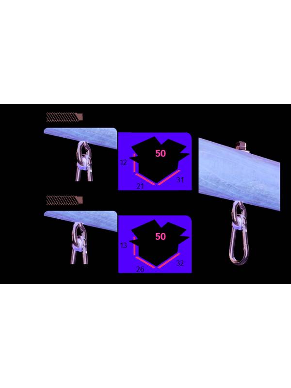 Сквозной подвес (карабин) для качелей KBT Тип О 140 мм