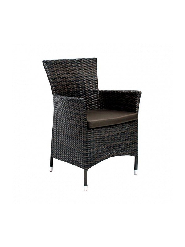 Стул WICKER-1 с подушкой 12699 тёмно-коричневый 61x58x86 cм