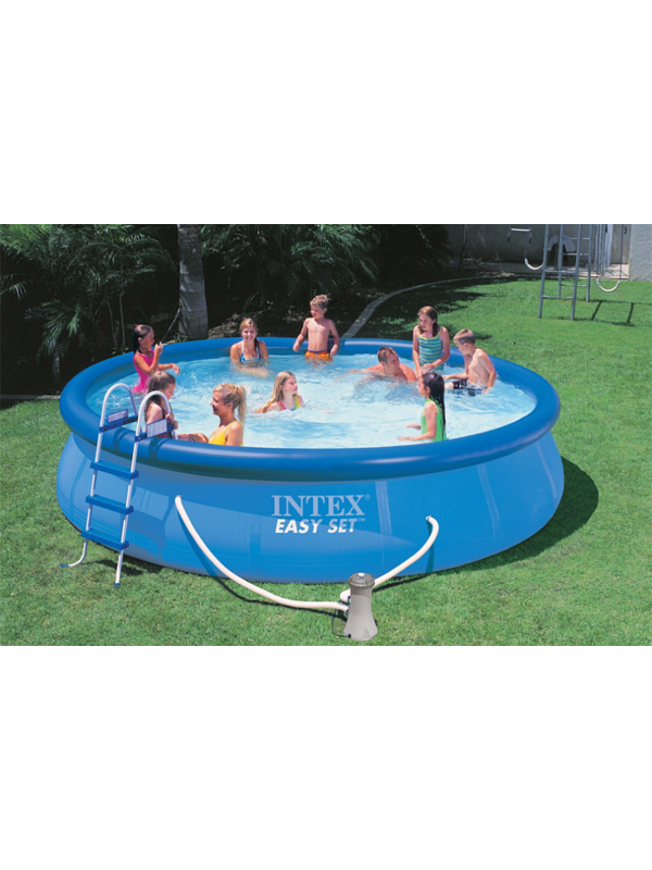 Бассейн Intex Easy Set 26168 457х122см + фильтр-насос, лестница, тент, подстилка