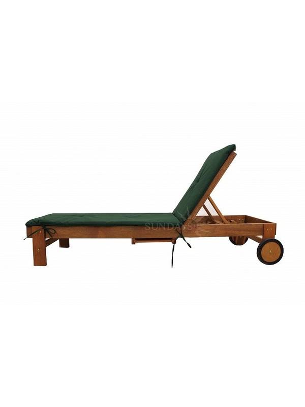 Шезлонг (лежак) с выдвижной полочкой и накладкой Sundays RESORT TRAY LOUNGER 89175G, акация из Малайзии
