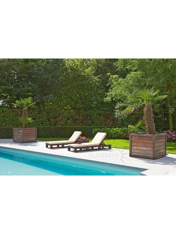 Шезлонг, лежак пластиковый KETER Daytona, коричневый