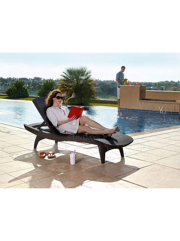 Шезлонг Pacific Lounger, коричневый