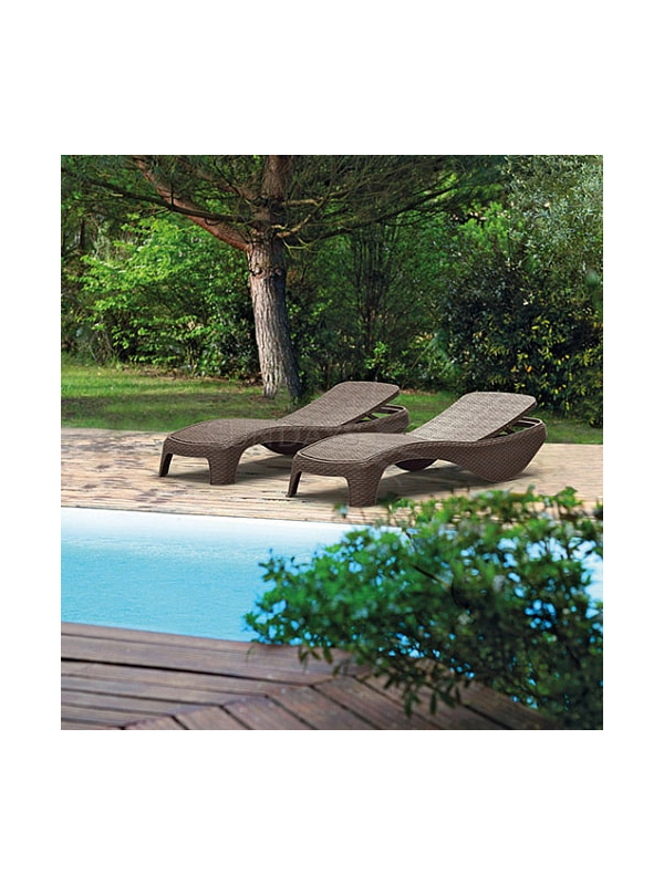 Шезлонг Atlantic sun lounger, коричневый