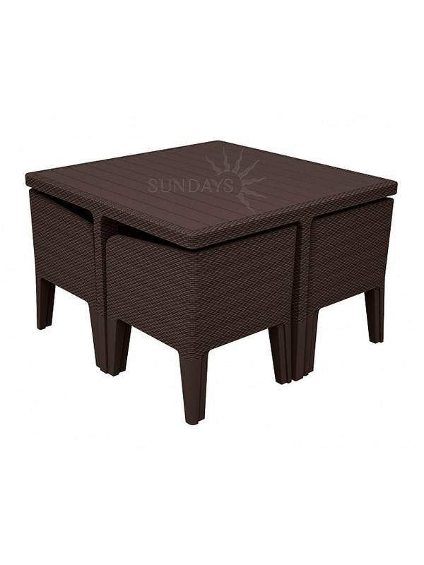 Комплект мебели KETER Columbia dining set (5 предметов), коричневый