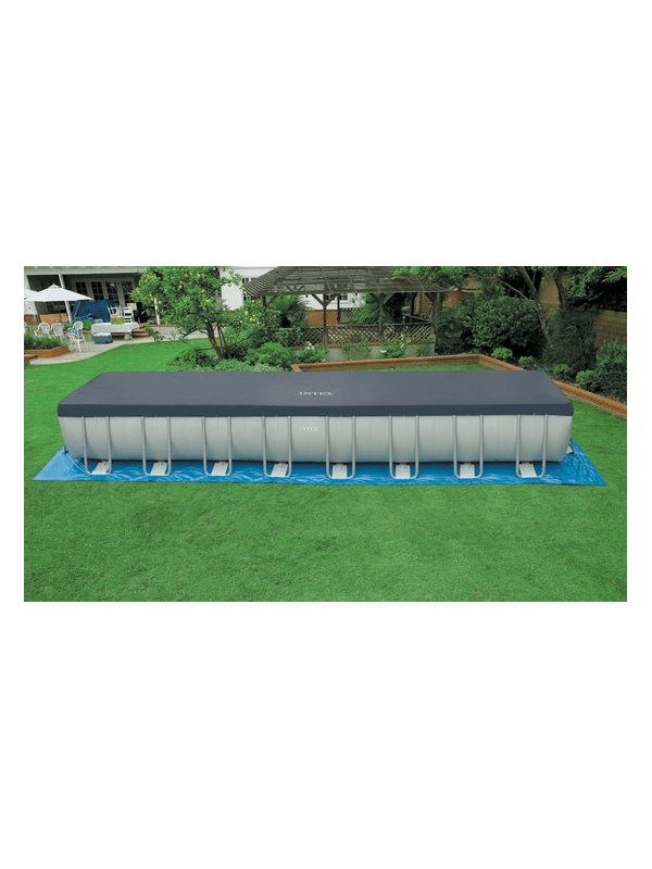 Каркасный бассейн Intex Ultra Frame 26376NP 975х488х132 см + комб.фил.-насос 10000л\ч, лестница, тент, подстилка