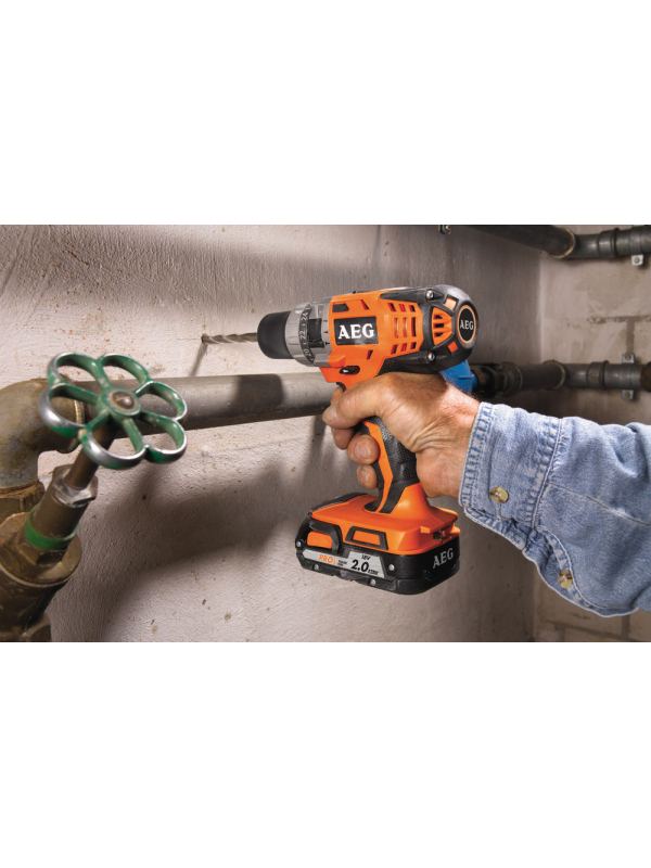 Шуруповерт ударный AEG BSB 18 C Li-202C + Аккумуляторная шлифмашина AEG BEX 18-125 - 0 в подарок