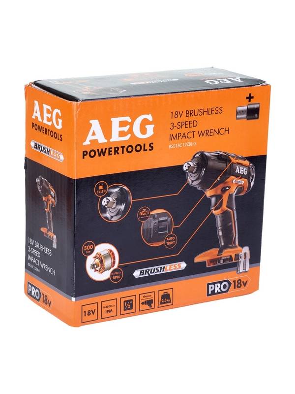 Гайковерт аккумуляторный AEG BSS18C12ZBL-0 (без батареи)