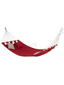 Премиальный гамак НЯСВІЖ, лён, цвет красный