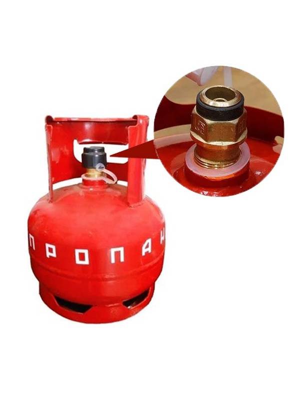 Газовый баллон 5 л с КБ-2 (клапан)