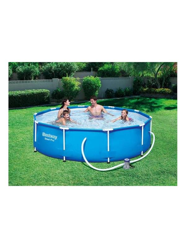 Каркасный бассейн Bestway Steel Pro Max 4678 л, 56408, 305х76 см + фильтр-насос 58381,+ ремкомплект