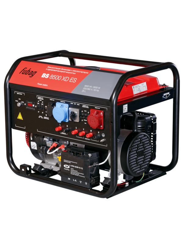 Генератор бензиновый FUBAG BS 8500 XD ES (мощность 220 В = мощность 380В)