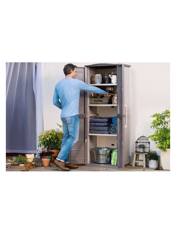 Шкаф уличный Boston base compact tall высокий, каппучино