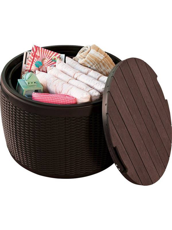 Стол-сундук CIRCA RATTAN BOX, коричневый