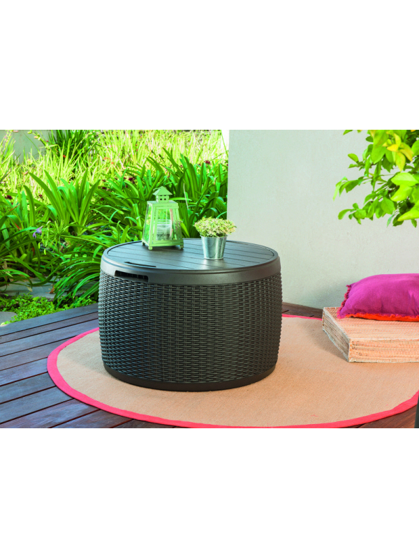 Стол-сундук CIRCA RATTAN BOX, коричневый