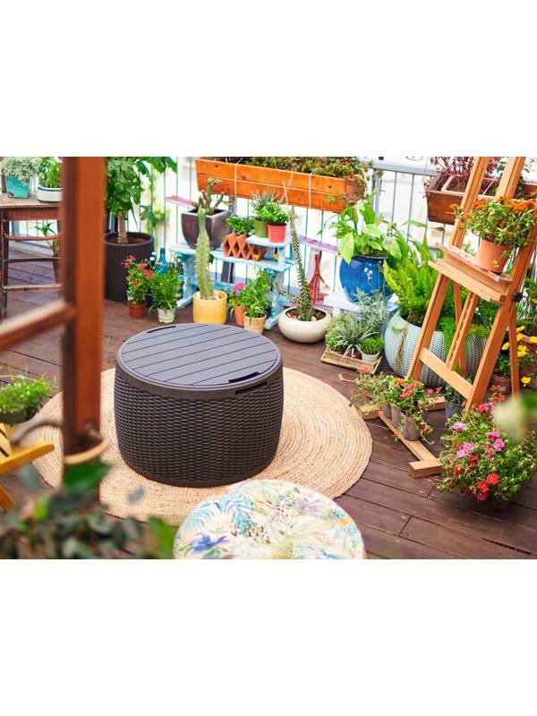 Стол-сундук CIRCA RATTAN BOX, коричневый