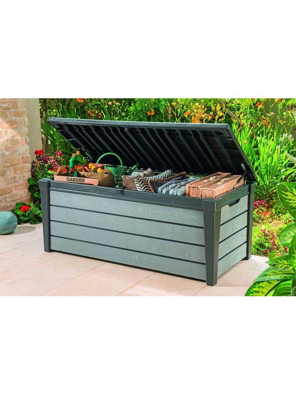 Сундук пластиковый уличный 120 Brush Deck Box (Браш), графит