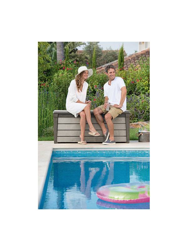 Сундук пластиковый уличный 120 Brush Deck Box (Браш), графит