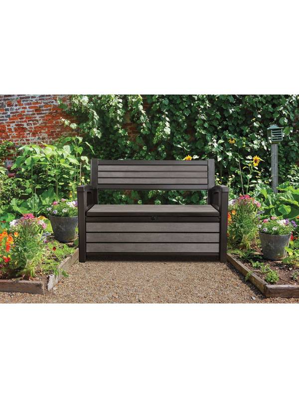 Скамья сундук Hudson Brushed Bench 227л, коричневый