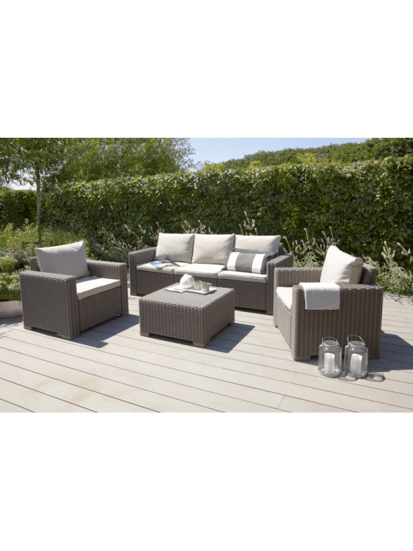 Комплект мебели KETER California 3 Seater, капучино