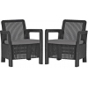 Комплект мебели Tarifa 2 chairs, серый
