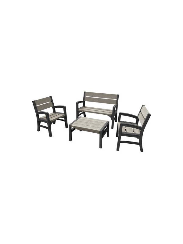 Набор уличной мебели WLF Bench-Set -brwgry-ee STD Cu