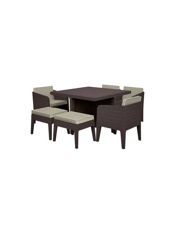 Комплект мебели KETER Columbia dining set (7 предметов), коричневый