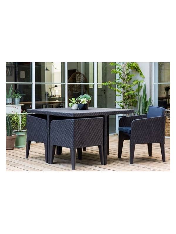 Комплект мебели KETER Columbia dining set (5 предметов), графит