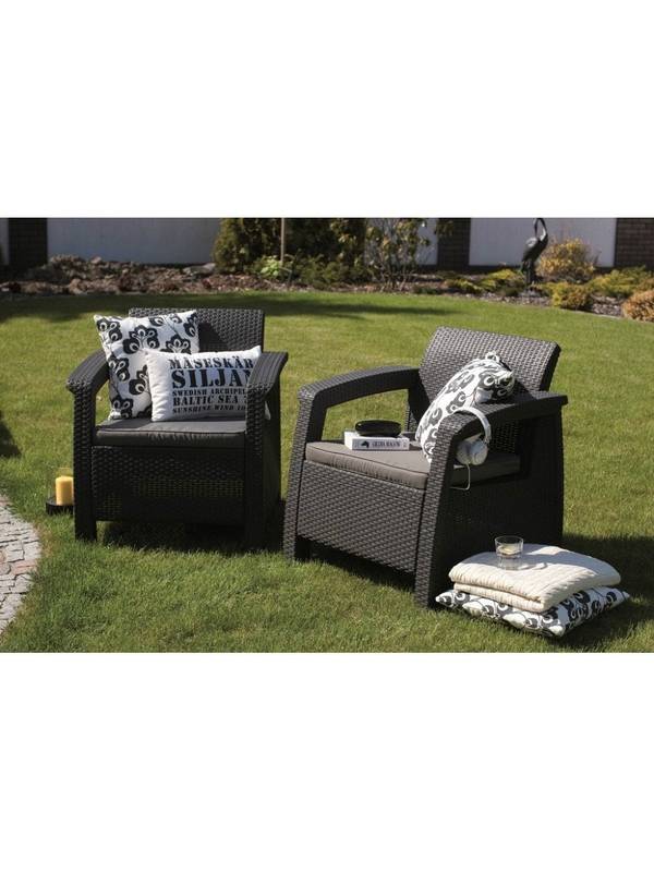 Комплект мебели Corfu Duo Set (Корфу Дуо Сэт), бежевый