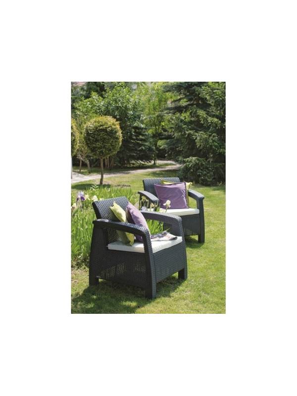 Комплект мебели Corfu Duo Set (Корфу Дуо Сэт), бежевый