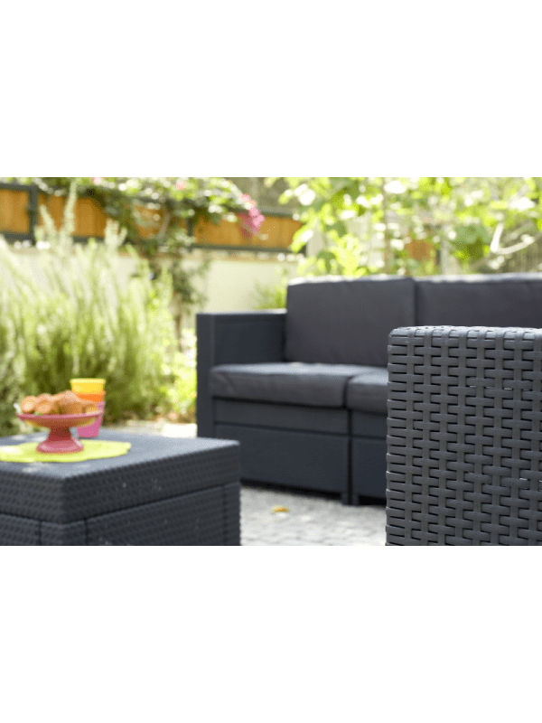 Набор уличной мебели (скамья угловая,столик) PROVENCE SET+COFFEE TBL, коричневый