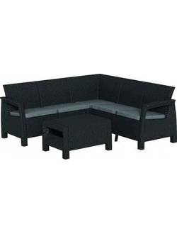 Набор уличной мебели (скамья угловая, столик) CORFU II RELAX SET, капучино