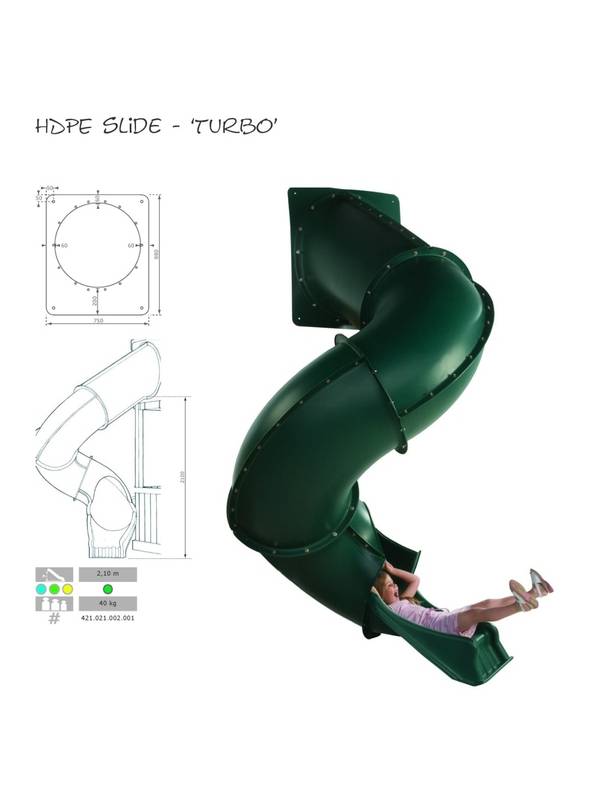 Скат-труба винтовой сборный KBT Turbo h-1500mm