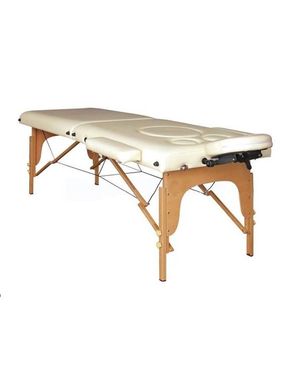 Массажный стол складной 2-х секционный деревянный 70см Atlas Sport для беременных (бежевый)