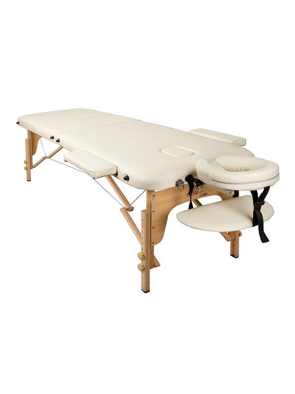 Массажный стол складной 3-х секционный деревянный 60см Atlas Sport (бежевый)