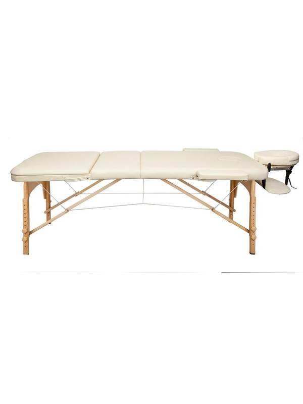 Массажный стол складной 3-х секционный деревянный 60см Atlas Sport (бежевый)