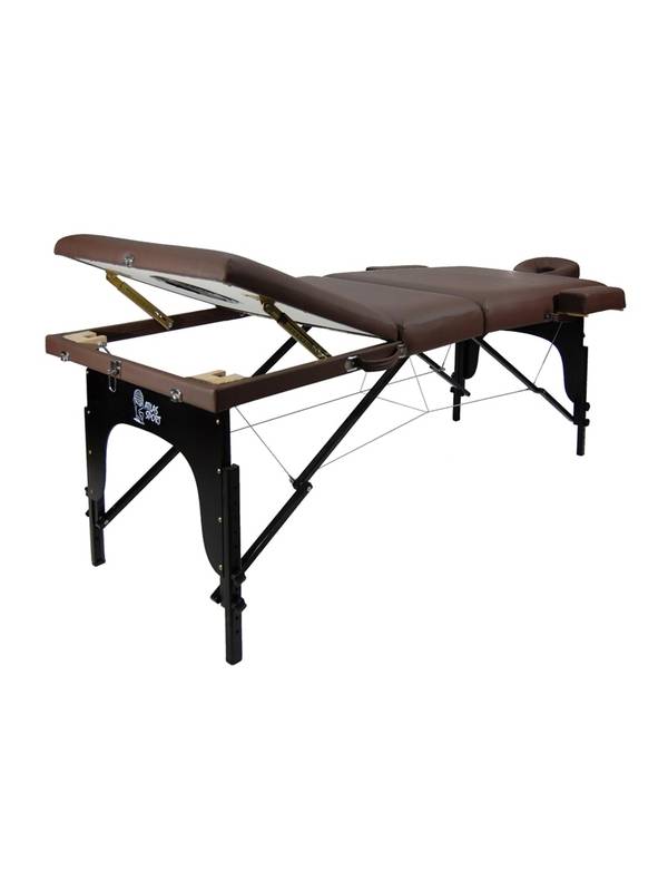 Массажный стол складной 3-х секционный деревянный 70см XXL PRO Atlas Sport (коричневый)