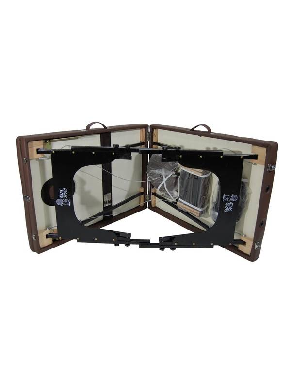 Массажный стол складной 3-х секционный деревянный 70см XXL PRO Atlas Sport (коричневый)