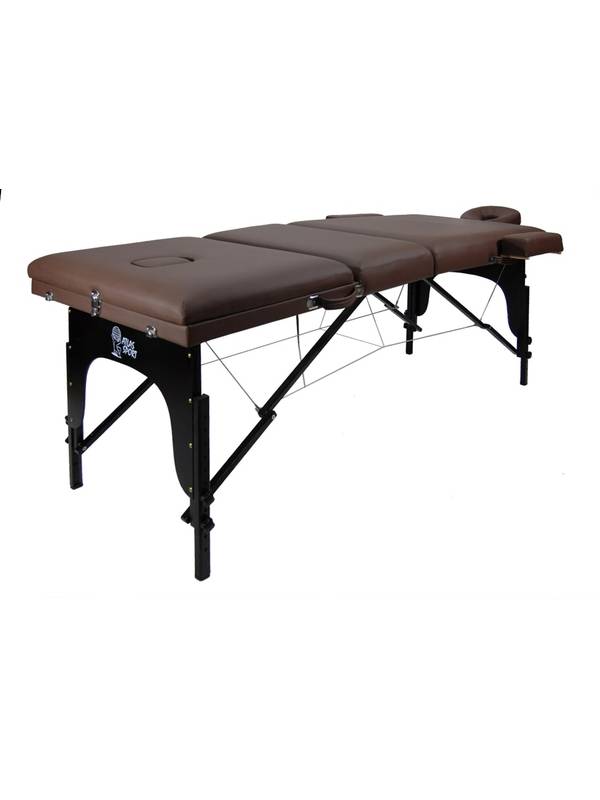 Массажный стол складной 3-х секционный деревянный 70см XXL PRO Atlas Sport (коричневый)