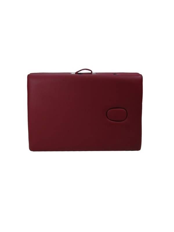 Массажный стол складной 2-х секционный алюминиевый 70см LUX PU Atlas Sport (бургунди)