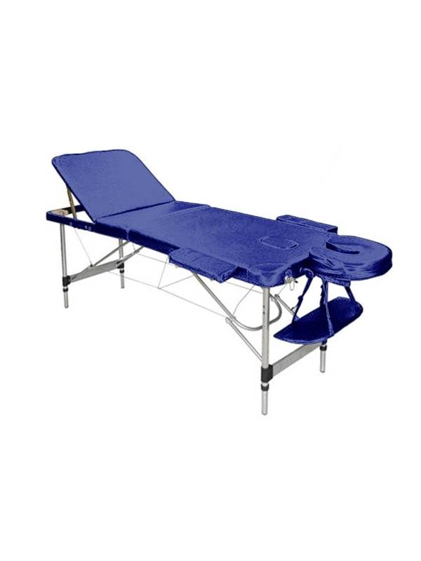 Массажный стол складной 3-х секционный алюминиевый 70см Atlas Sport (синий)