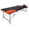 Массажный стол складной 3-х секционный алюминиевый 70см усиленная столешница Аtlas Sport черно-оранжевый